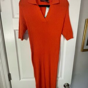Vera Moda Orange Dress- New With Tags!